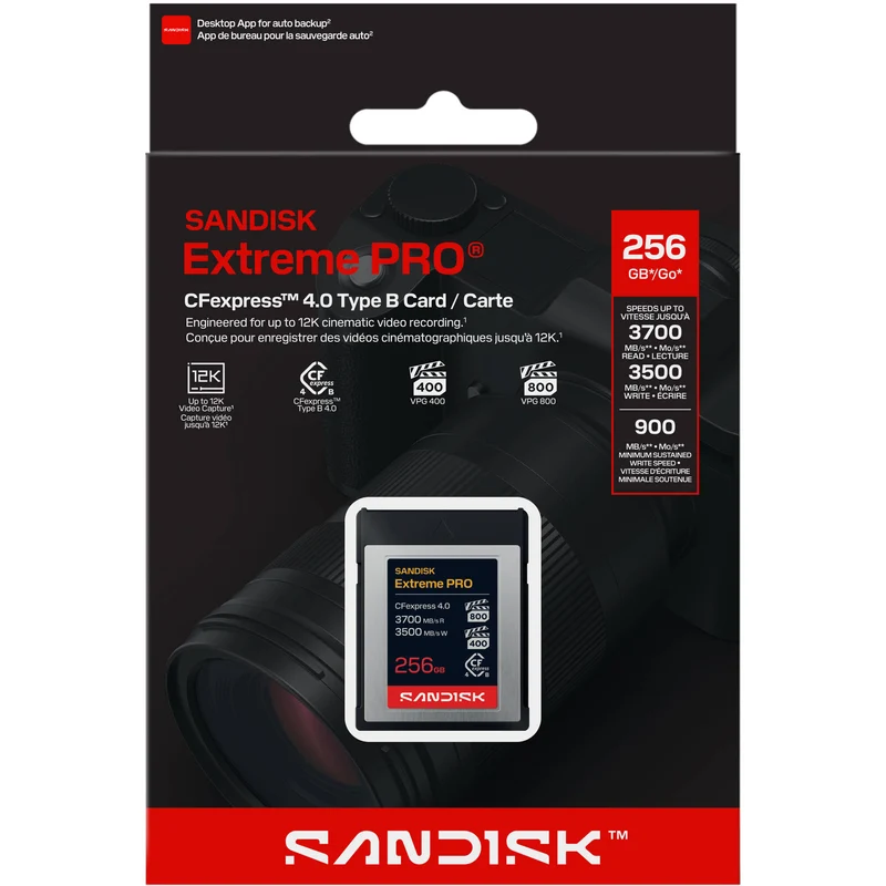 Tarjeta CFexpress Type B SanDisk 256GB Extreme PRO CFexpress 4.0 Type B