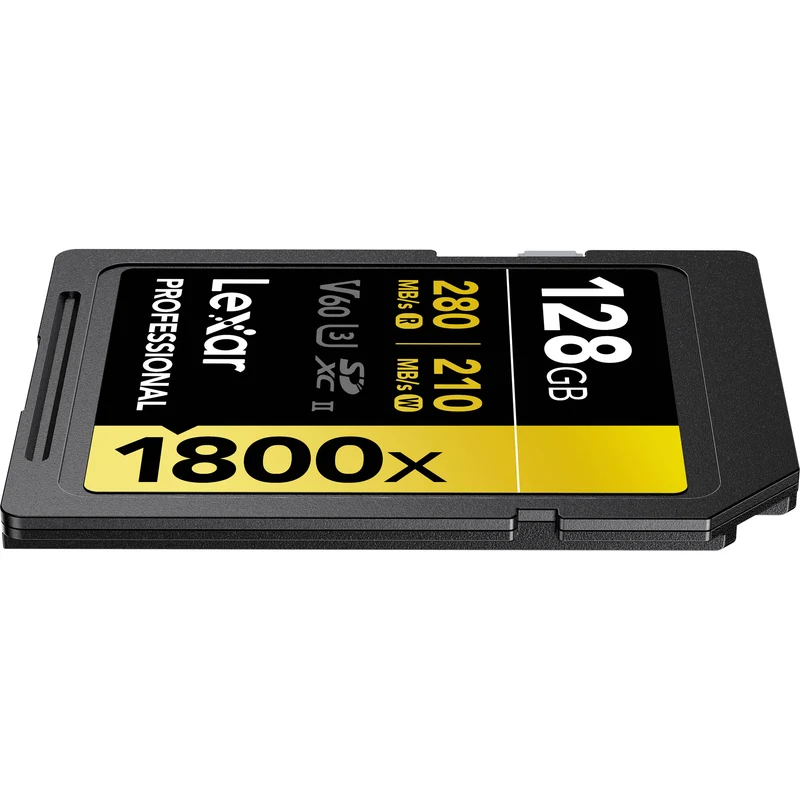Tarjeta Lexar 128GB Professional 1800x UHS-II SDXC (GOLD Serie)