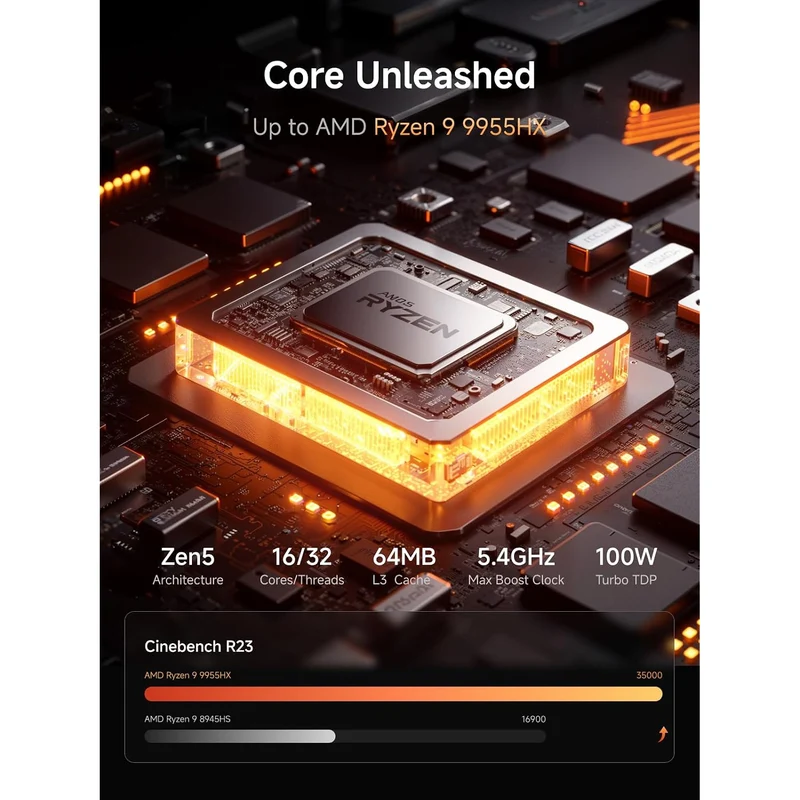 Mini PC Minisforum MS-A2 32 GB RAM 1 TB SSD, con AMD Ryzen 9 9955HX