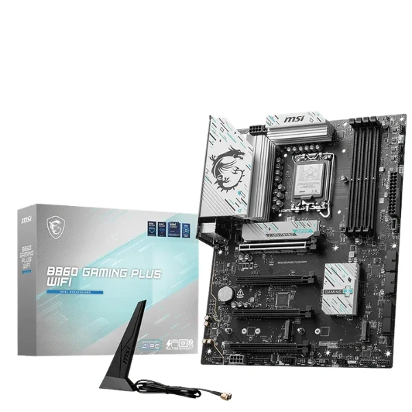 Tarjeta Madre MSI PRO B860 Gaming Plus WiFi - ATX - Intel B860 - Socket LGA1851 - DDR5 8800MHz - PCIe 5.0 - WiFi 7 - Negra