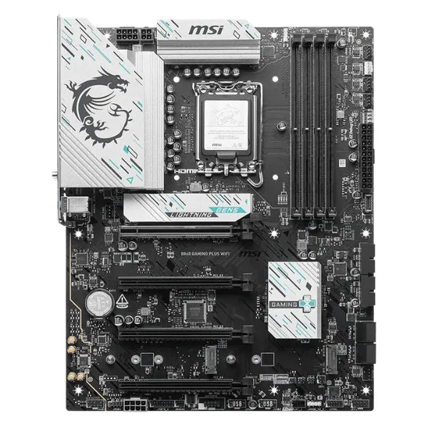 Tarjeta Madre MSI PRO B860 Gaming Plus WiFi - ATX - Intel B860 - Socket LGA1851 - DDR5 8800MHz - PCIe 5.0 - WiFi 7 - Negra