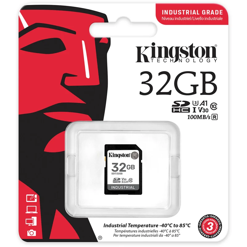 Tarjeta Kingston 32GB Industrial UHS-I SDHC