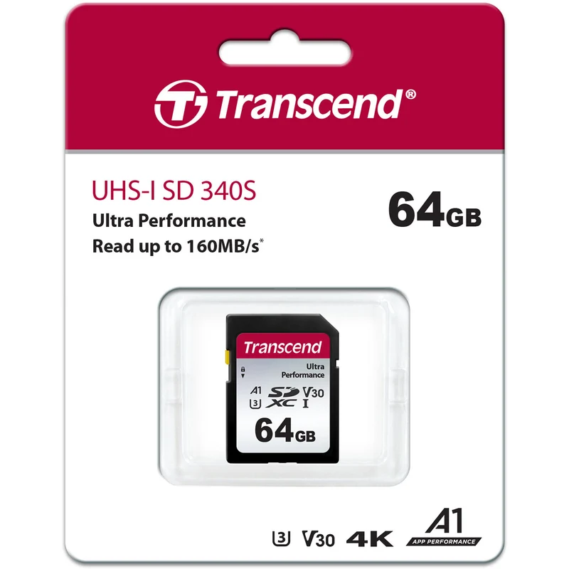 Tarjeta Transcend 64GB 340S UHS-I A1 SDXC