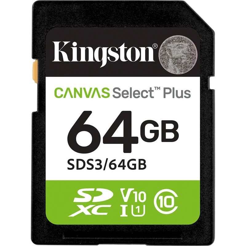 Tarjeta Kingston 64GB Canvas Select Plus UHS-I SDXC