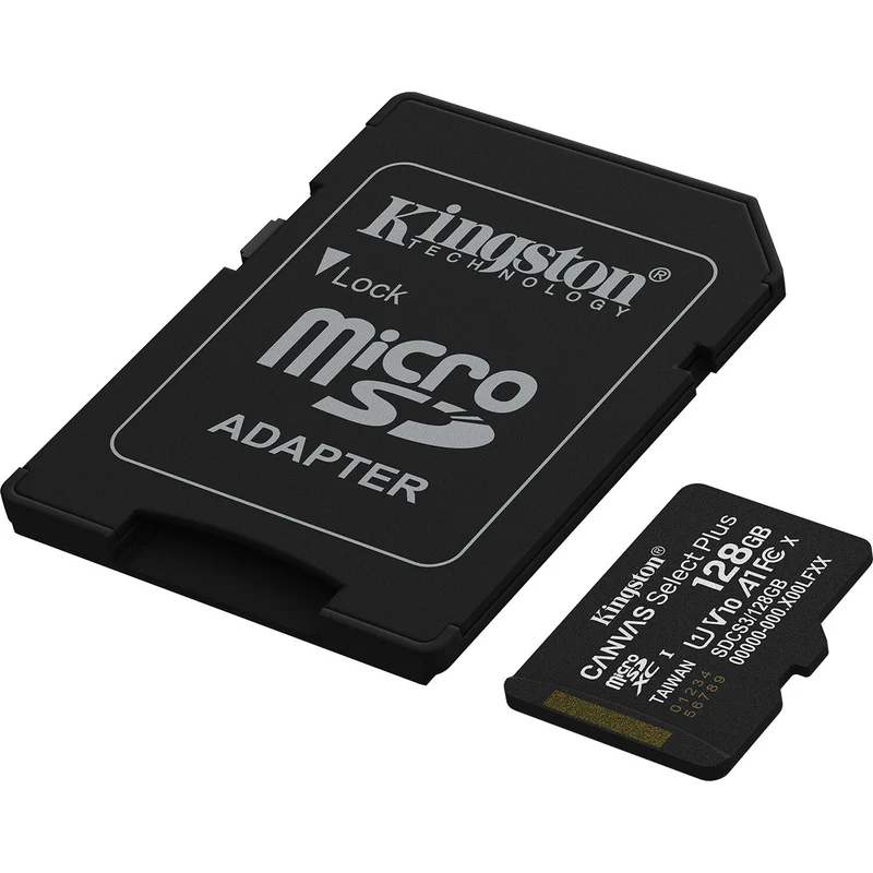 Tarjeta Kingston 128GB Canvas Select Plus UHS-I microSDXC con SD Adapter