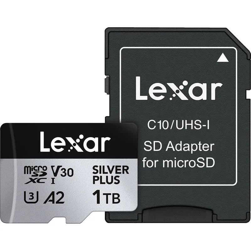 Tarjeta Lexar 1TB Professional SILVER PLUS UHS-I microSDXC con SD Adapter