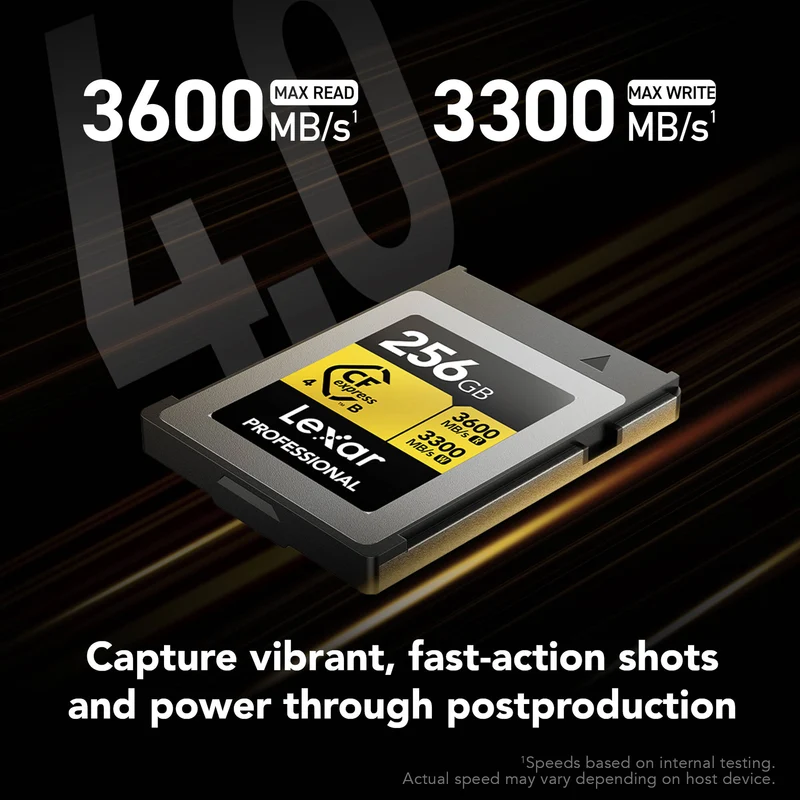 Tarjeta CFexpress Type B Lexar 256GB Professional GOLD CFexpress 4.0 Type B