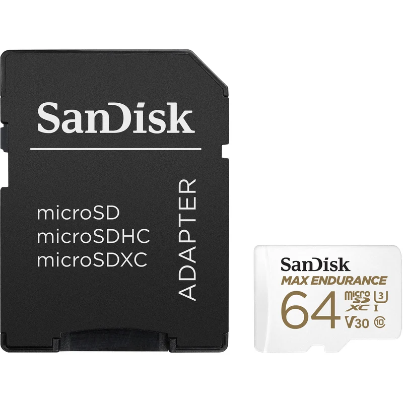 Tarjeta SanDisk 64GB MAX ENDURANCE UHS-I microSDXC con SD Adapter