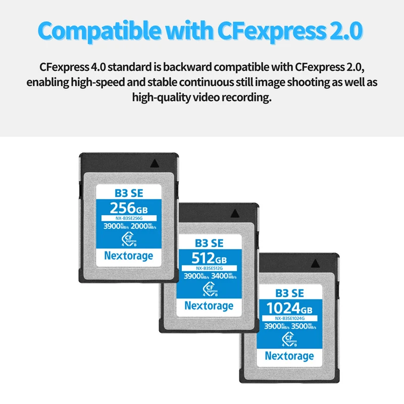 Tarjeta CFexpress Type B Nextorage 512GB NX-B3SE Serie CFexpress 4.0 Type B