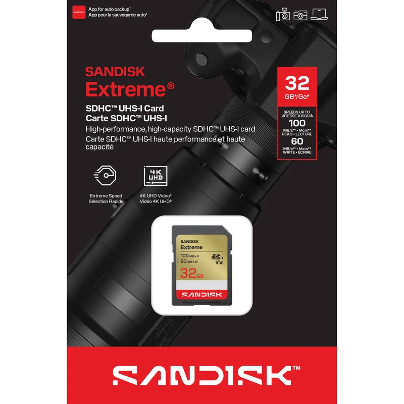 Tarjeta SanDisk 32GB Extreme UHS-I SDHC