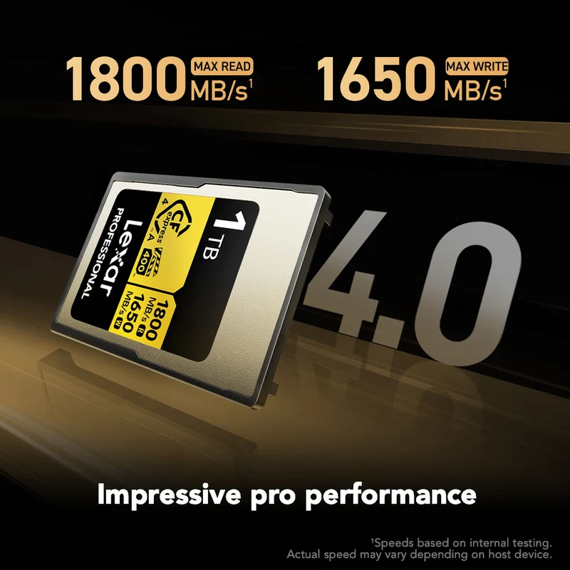 Tarjeta CFexpress Type A Lexar 1TB Professional GOLD CFexpress 4.0 Type A