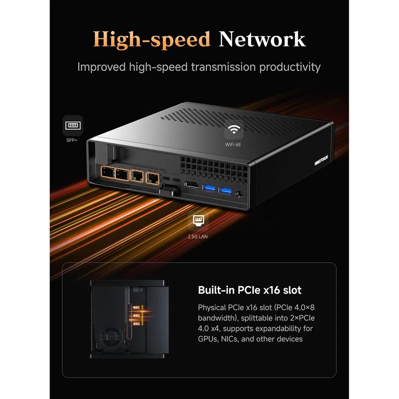 Mini PC Minisforum MS-A2, con AMD Ryzen 9 9955HX