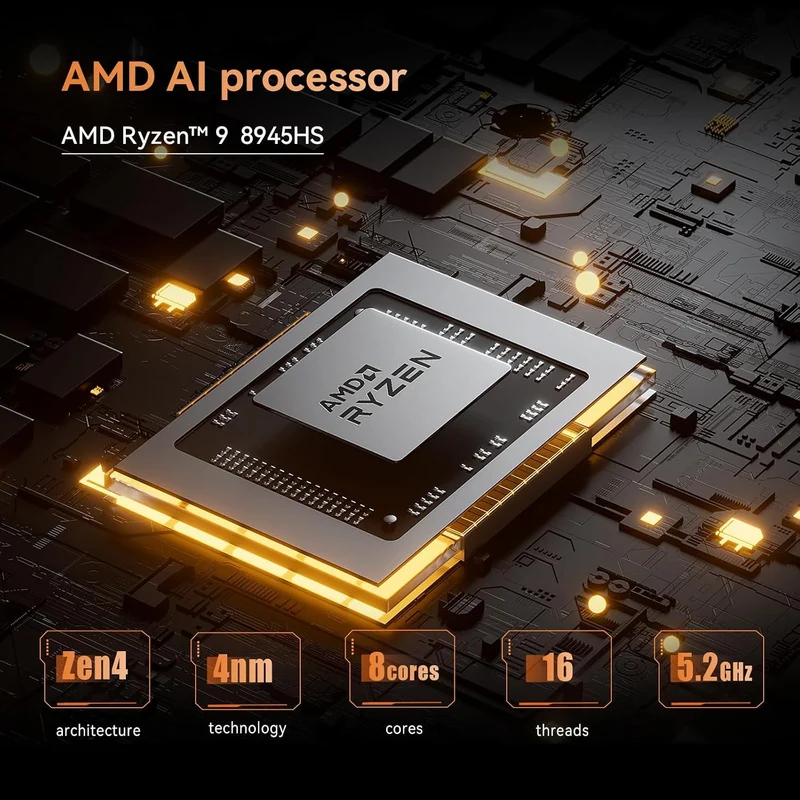 Mini PC Minisforum UM890 Pro 32 GB RAM 2 TB SSD, con AMD Ryzen 9 8945HS