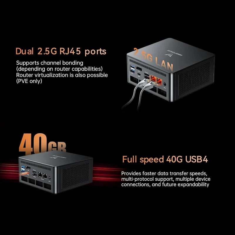 Mini PC Minisforum UM890 Pro 32 GB RAM 2 TB SSD, con AMD Ryzen 9 8945HS