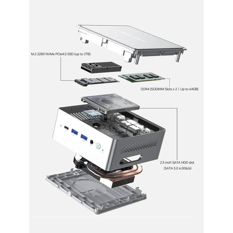 Mini PC Minisforum 16 GB RAM 512 GB SSD, con Intel Core i9-12900HK