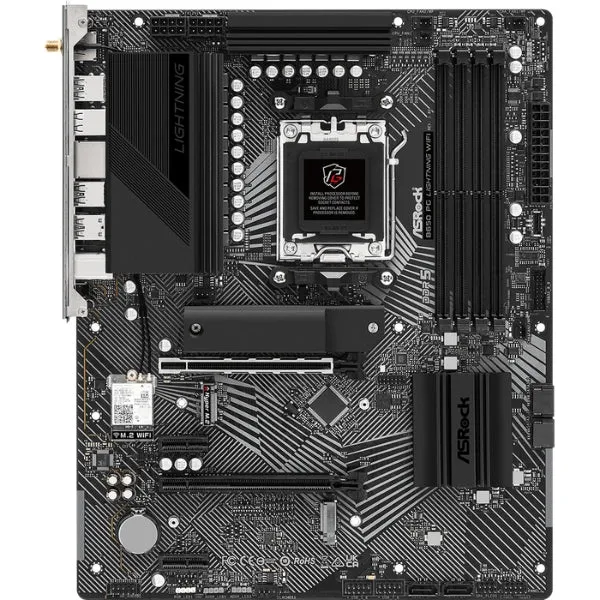 Tarjeta Madre ASRock B650 PG Lightning WiFi - ATX - AM5 - DDR5 7200+ - PCIe 5.0 - WiFi 6E - 2.5G LAN
