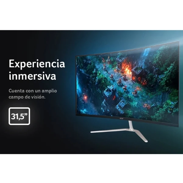 Monitor Acer Gaming Nitro EDA320Q Curvo 32" - FHD 1920x1080 - 180Hz - Panel VA - AMD FreeSync Premium - Negro