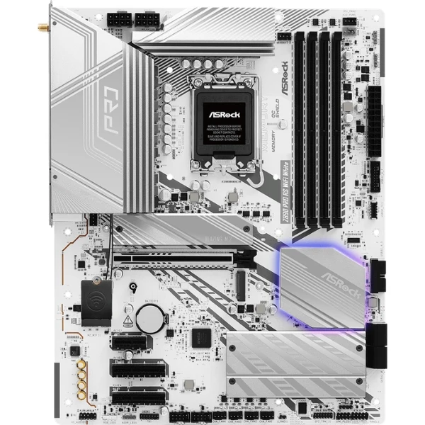 Tarjeta Madre ASRock Z890 Pro RS WiFi White - ATX - LGA1851 - DDR5 9066+ - PCIe 5.0 - WiFi 6E - Thunderbolt 4
