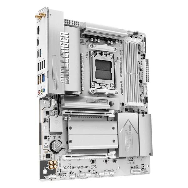 Tarjeta Madre ASRock X870 Challenger WiFi White - ATX - AM5 - DDR5 8000+ - PCIe 5.0 - WiFi 7 - USB4