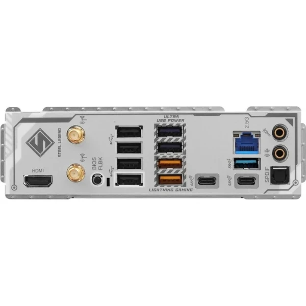 Tarjeta Madre ASRock B850 Steel Legend WiFi - ATX - AM5 - DDR5 8000+ - PCIe 5.0 - WiFi 7 - Blanco