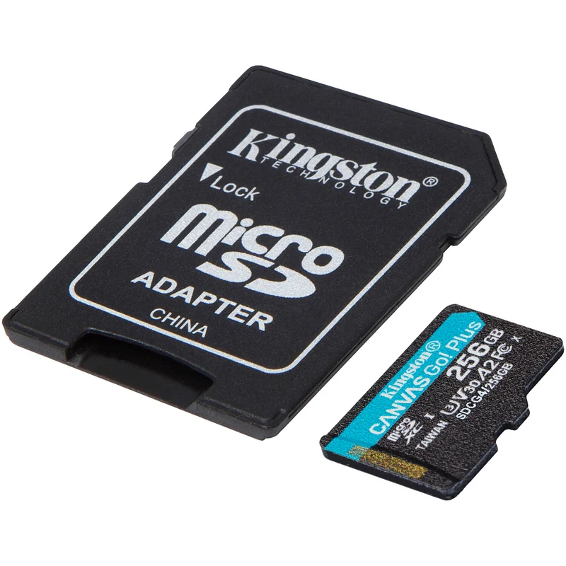 Tarjeta Kingston 256GB Canvas Go! Plus UHS-I microSDXC con SD Adapter
