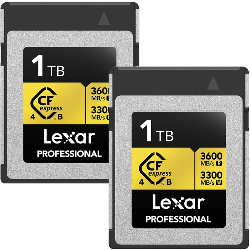 Tarjeta CFexpress Type B Lexar 1TB Professional GOLD CFexpress 4.0 Type B (2-Pack)