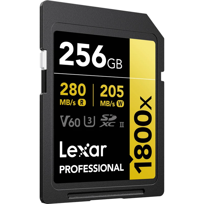 Tarjeta Lexar 256GB Professional 1800x UHS-II SDXC (GOLD Serie, 2-Pack)