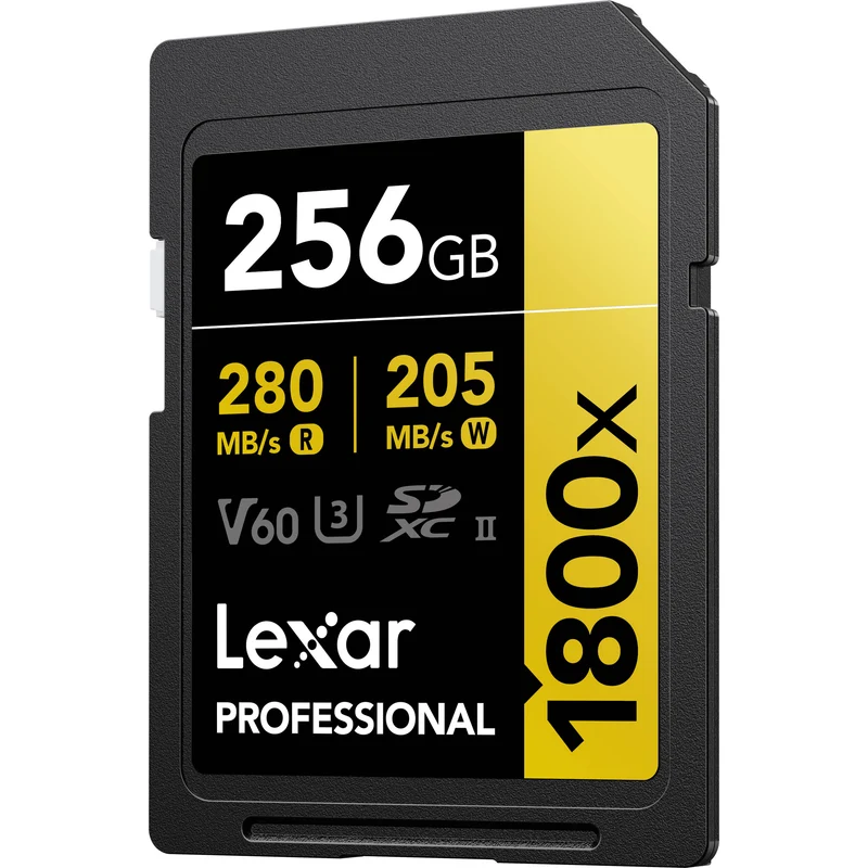 Tarjeta Lexar 256GB Professional 1800x UHS-II SDXC (GOLD Serie, 2-Pack)