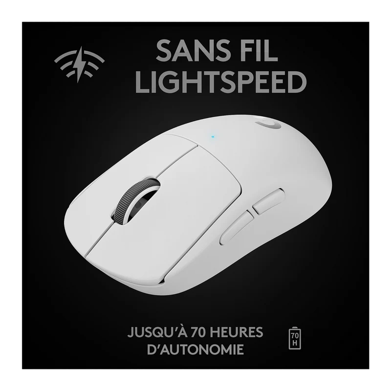 Logitech Pro X Superlight Wireless Gaming (Blanc)
