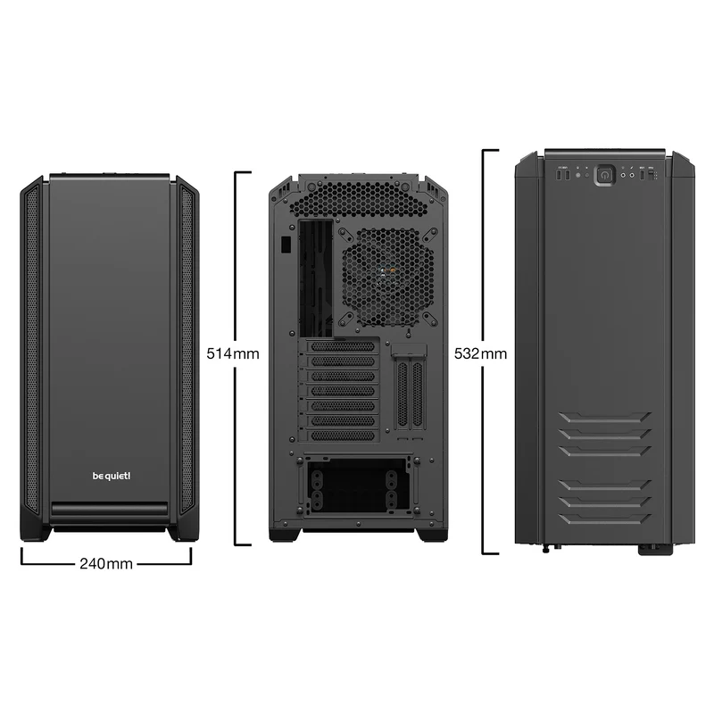 be quiet! Silent Base 601 Window (Noir)