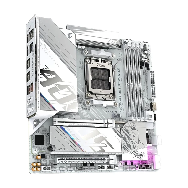 Tarjeta Madre Gigabyte X870M A ELITE WIFI7 ICE - mATX - AM5 - DDR5 8200 - WiFi 7 - PCIe 5.0