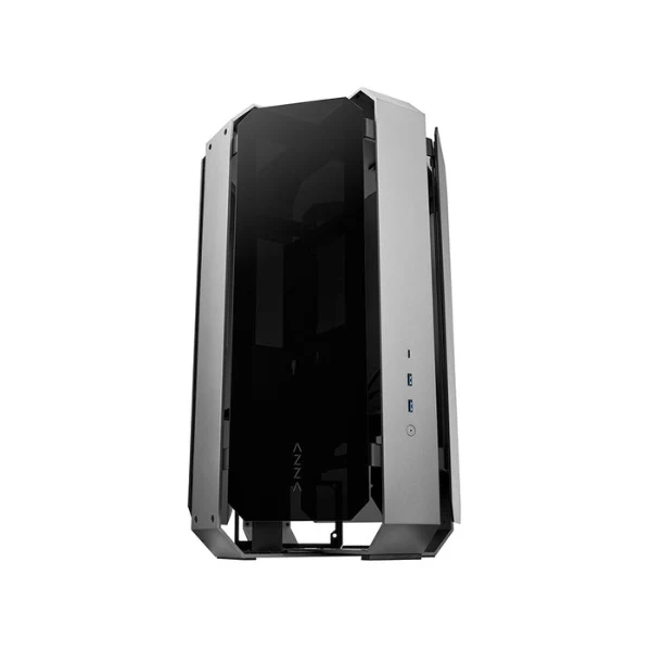 Case Gaming AZZA Opus 809 ATX Tower - Vidrio Templado 360° - Aluminio - USB-C - Gris Espacial