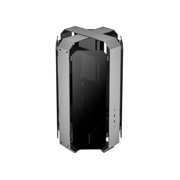 Case Gaming AZZA Opus 809 ATX Tower - Vidrio Templado 360° - Aluminio - USB-C - Gris Espacial