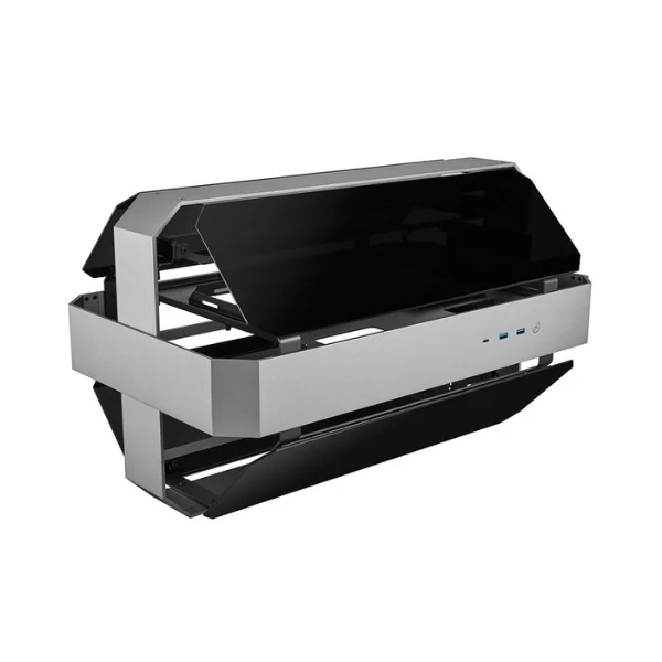 Case Gaming AZZA Opus 809 ATX Tower - Vidrio Templado 360° - Aluminio - USB-C - Gris Espacial