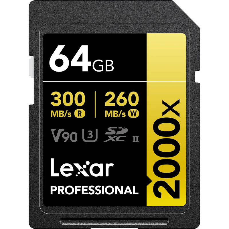 Tarjeta Lexar 64GB Professional 2000x UHS-II SDXC