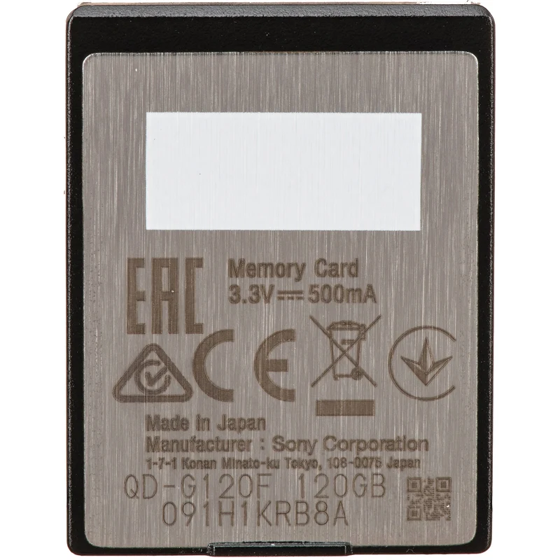 Tarjeta Sony 120GB G Serie XQD