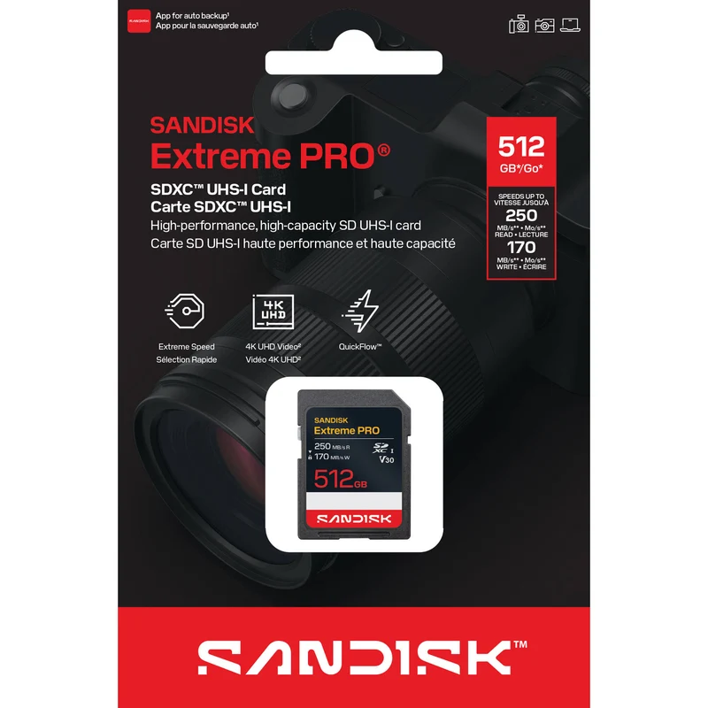 Tarjeta SanDisk 512GB Extreme PRO UHS-I SDXC