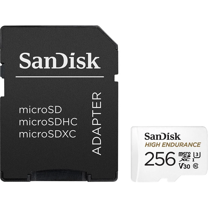 Tarjeta SanDisk 256GB High Endurance UHS-I microSD con SD Adapter