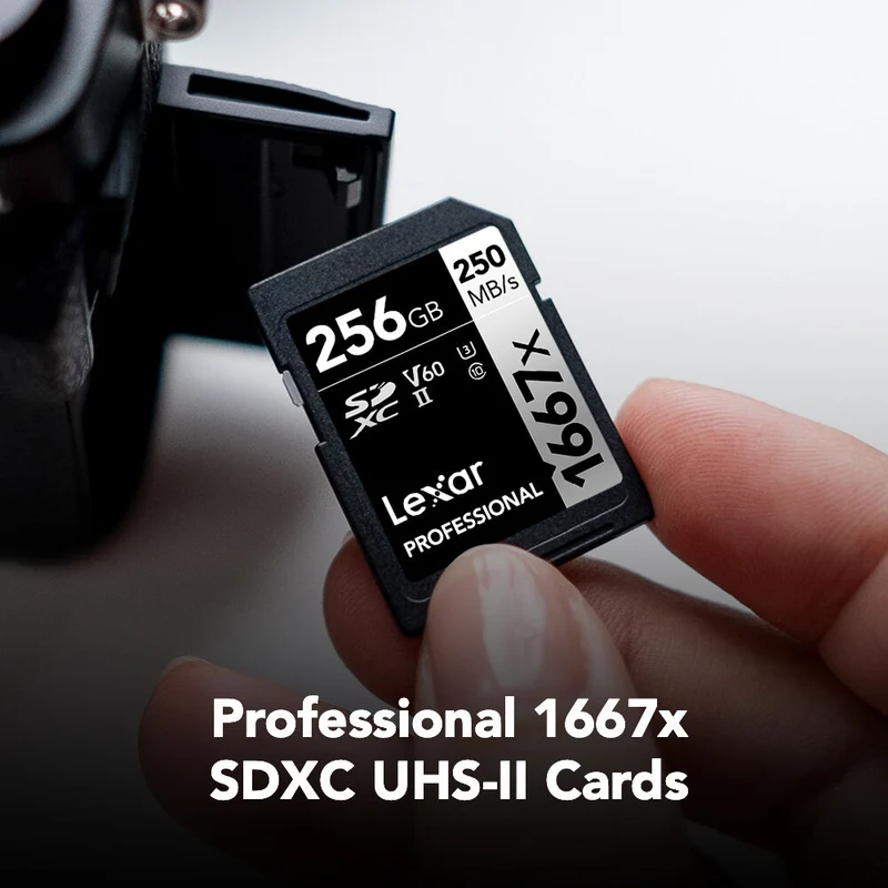 Tarjeta Lexar 256GB Professional 1667x UHS-II SDXC (2-Pack)