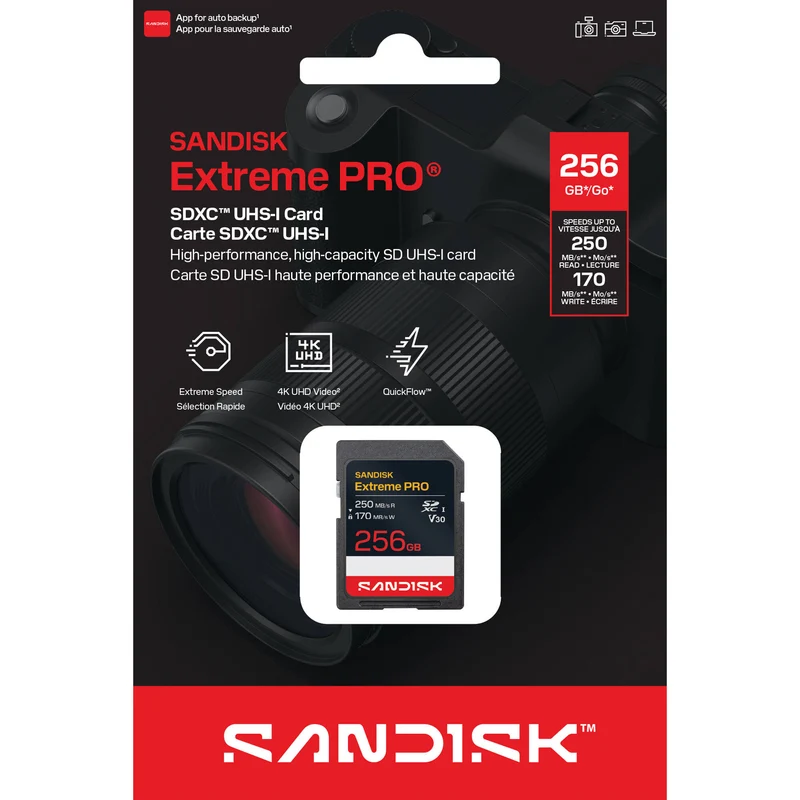 Tarjeta SanDisk 256GB Extreme PRO UHS-I SDXC