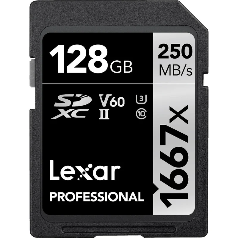Tarjeta Lexar 128GB Professional 1667x UHS-II SDXC (2-Pack)