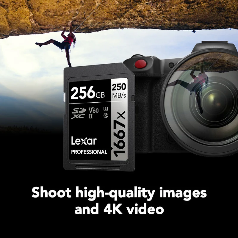Tarjeta Lexar 256GB Professional 1667x UHS-II SDXC