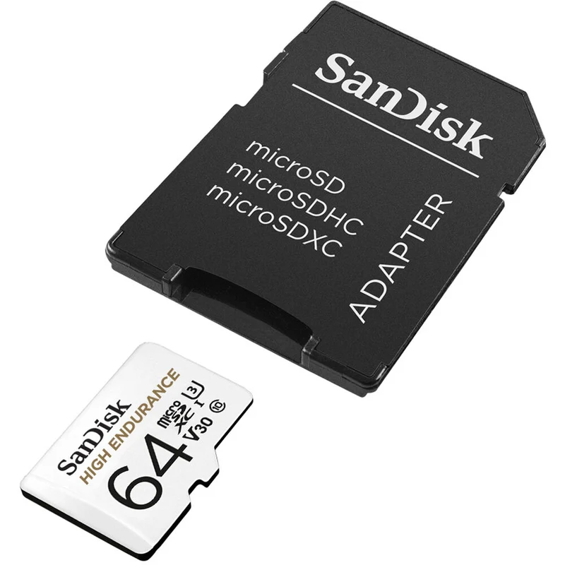 Tarjeta SanDisk 64GB High Endurance UHS-I microSD con SD Adapter