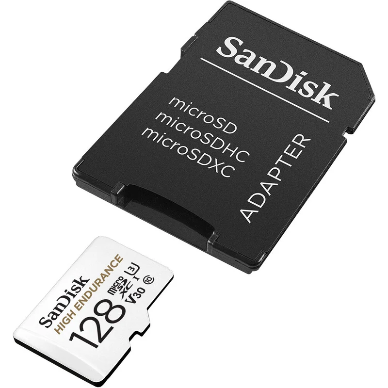 Tarjeta SanDisk 128GB High Endurance UHS-I microSD con SD Adapter