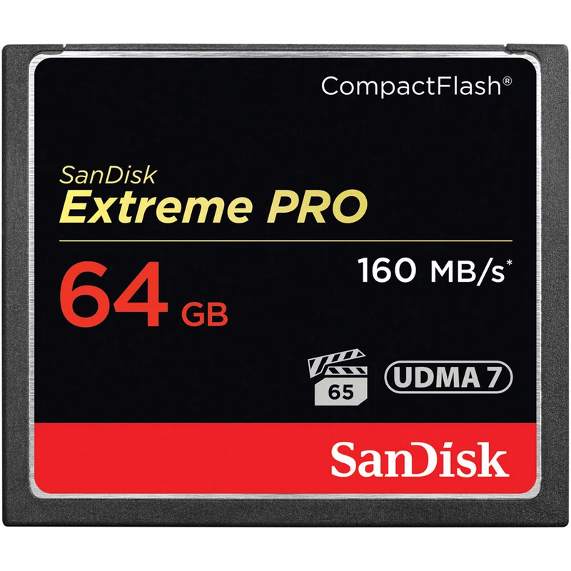 Tarjeta de memoria SanDisk 64GB Extreme Pro CompactFlash (160MB/s)