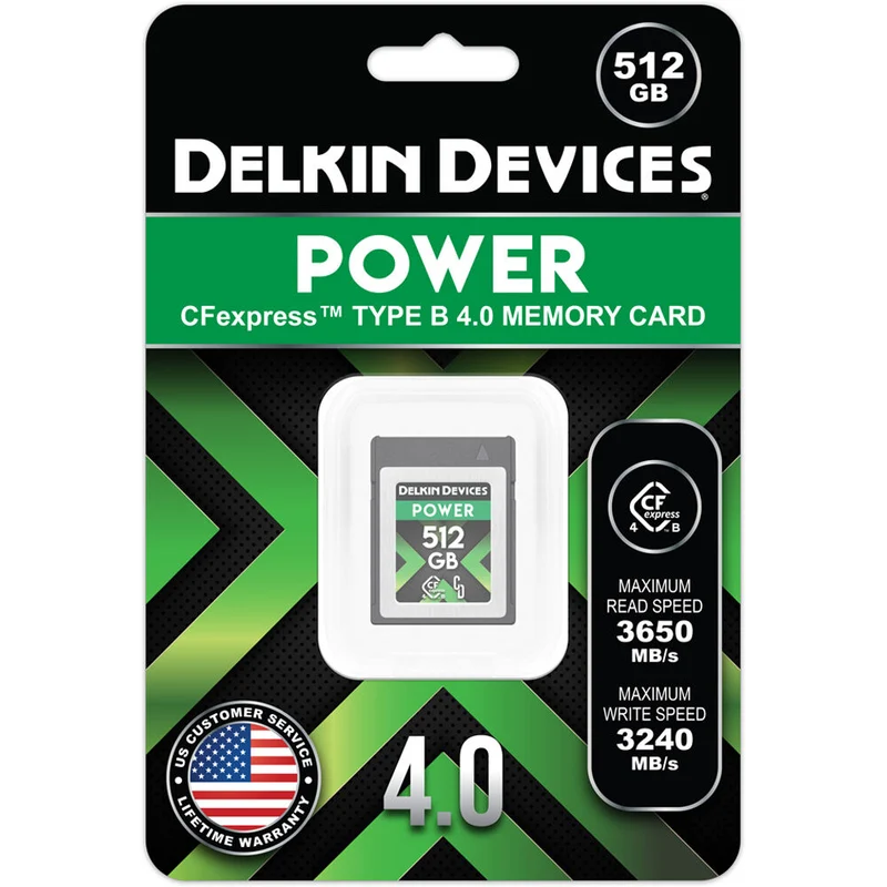 Tarjeta Delkin Devices 512GB POWER 4.0 CFexpress Type B