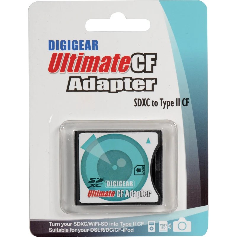 Adaptador de Tarjeta DigiGear Extreme SD-HC-XC a CF Adapter
