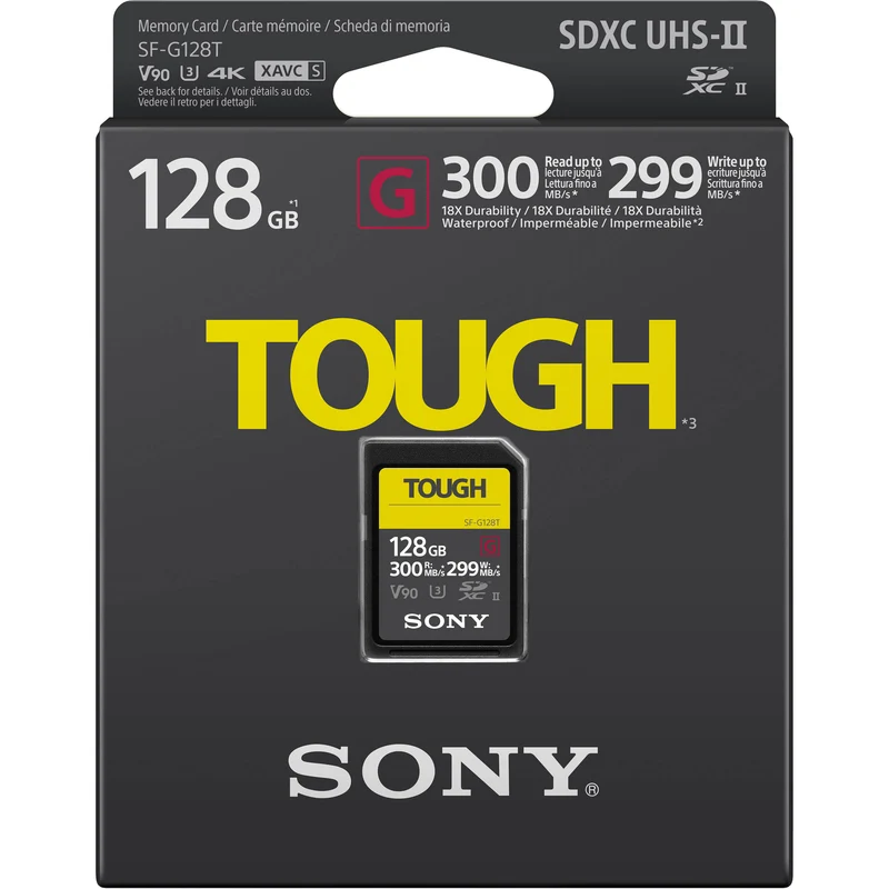 Tarjeta Sony 128GB SF-G TOUGH Serie UHS-II SDXC