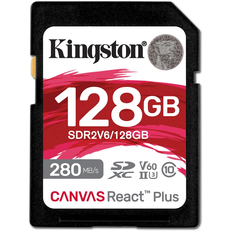 Tarjeta Kingston 128GB Canvas React Plus UHS-II SDXC
