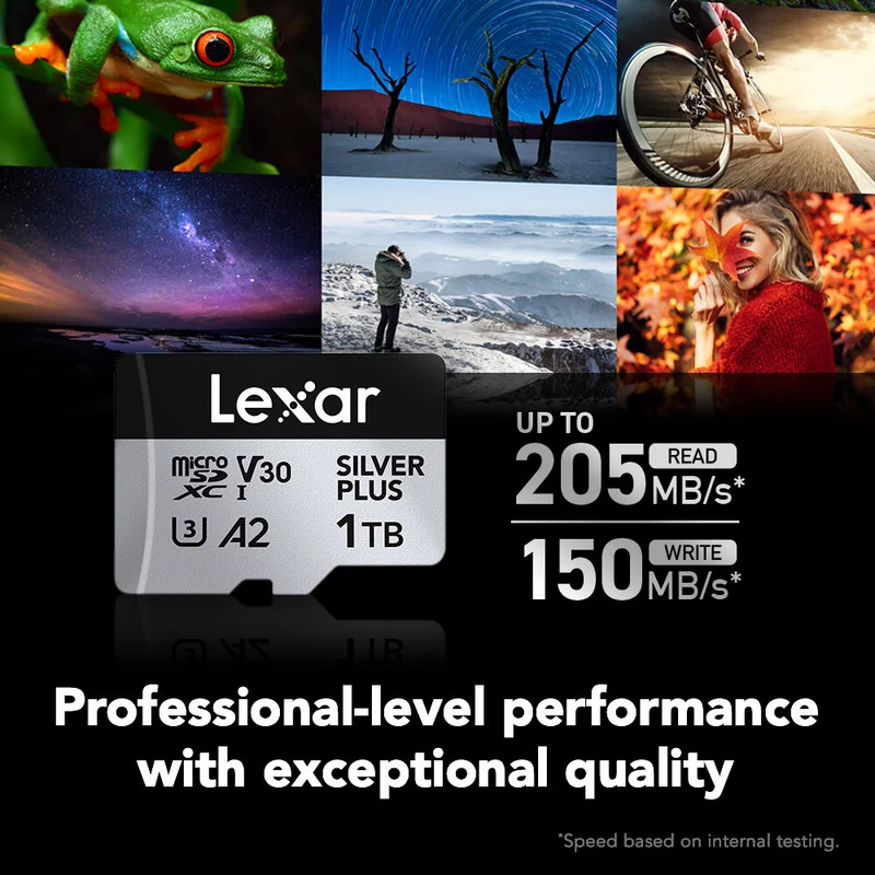 Tarjeta Lexar 512GB Professional SILVER PLUS UHS-I microSDXC con SD Adapter